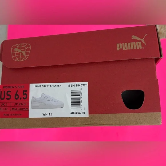 ❤️New PUMA Women's Court Sneaker, White, Size 6.5 - Picture 11 of 15